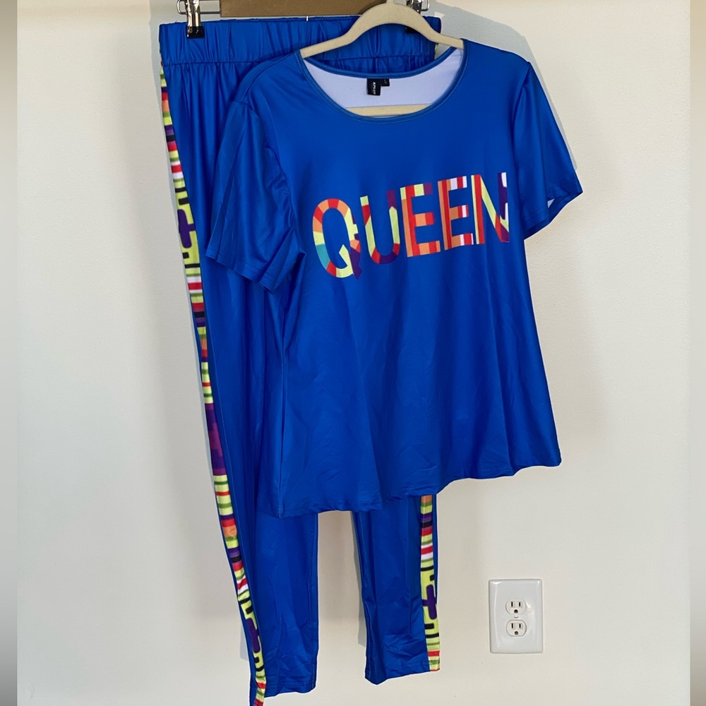 X Plus Wear (Xpluswear) Set Queen Shirt and pants Large